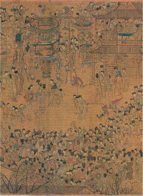 猜灯谜古画